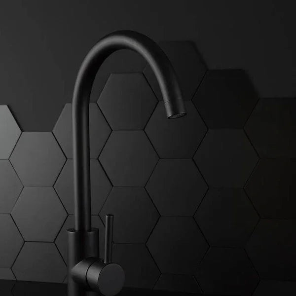 Hexagon Black Matt Floor And Wall Tiles 23x27cm - Metro Tiles
