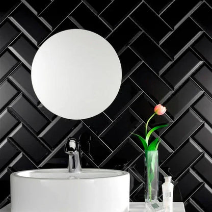 Metro Black Gloss 10x20cm - Metro Tiles