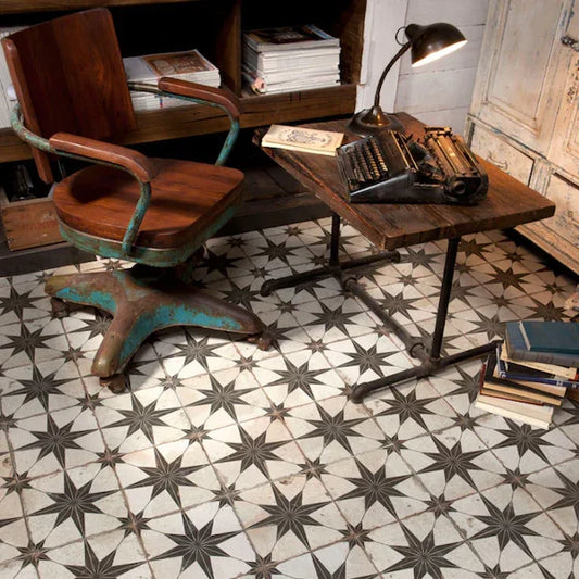 Black Star Patterned Tiles - Metro Tiles