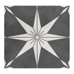 Black Star Night Patterned Wall And Floor Tiles 20x20cm - Metro Tiles