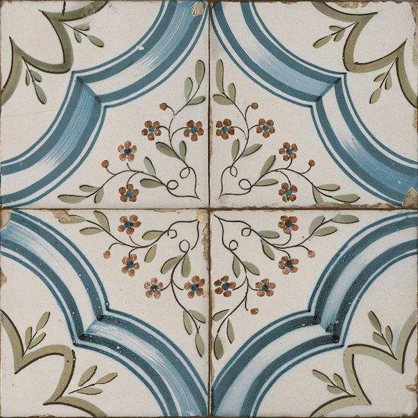 Bodega Blue Patterned Tiles - Metro Tiles