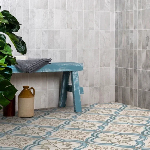 Bodega Blue Patterned Tiles - Metro Tiles