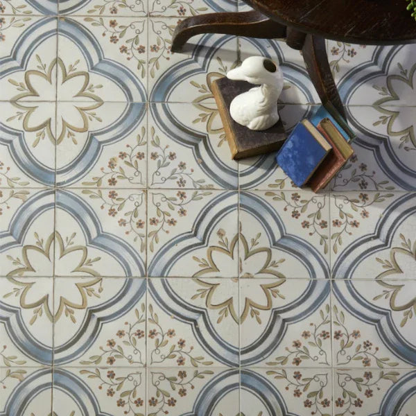 Bodega Blue Patterned Tiles - Metro Tiles