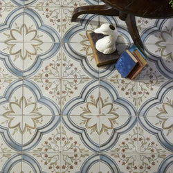 Bodega Blue Patterned Tiles - Metro Tiles