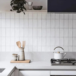 Cotswold Snow White Gloss Hand Made Effect Wall Tiles 7.5x15cm - Metro Tiles