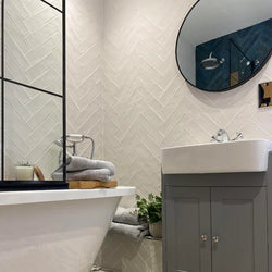 Cotswold White Matt Handmade Effect Wall Tiles 7.5x30cm - Metro Tiles