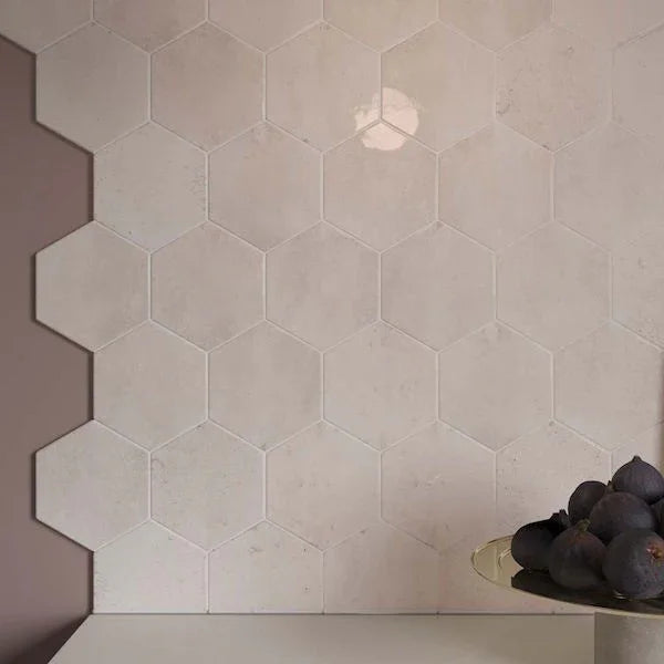 Verona Baby Pink Hexagon Wall Tiles - Metro Tiles