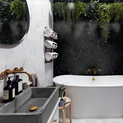 Hexagon Nero Black Marble Wall And Floor Tiles 23x27cm - Metro Tiles