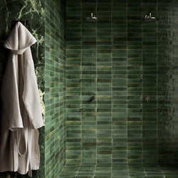 Lume Forest Green Wall And Floor Tiles 6x24cm - Metro Tiles