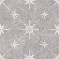 Luna Star Grey Patterned Tiles - Metro Tiles