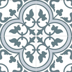 Salisbury Marina Blue Patterned Tiles - Metro Tiles