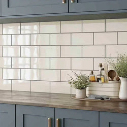 Metro Cream Flat Gloss Wall Tiles 10x20cm - Metro Tiles