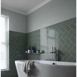 Metro Sage Flat Gloss 10x20cm - Metro Tiles