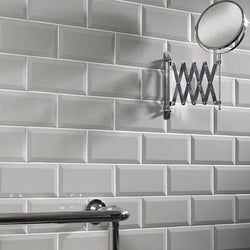 Metro Light Grey Gloss 10x20cm - Metro Tiles
