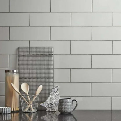 Urban Metro White Matt Flat 10x30cm - Metro Tiles