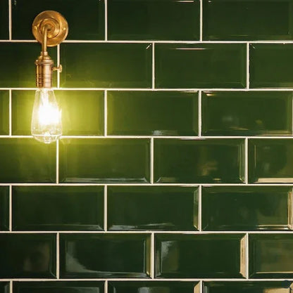 Metro Green Gloss Wall Tiles 10x20cm - Metro Tiles