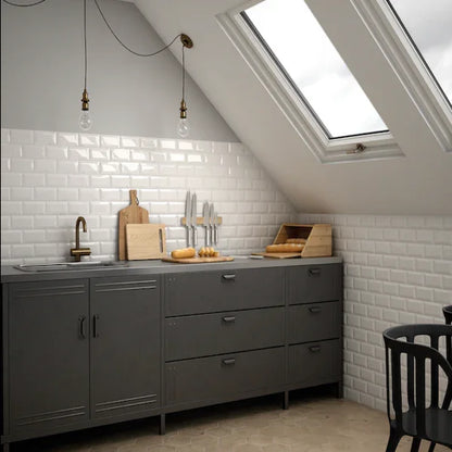 Mini Metro White Gloss 7.5x15cm - Metro Tiles