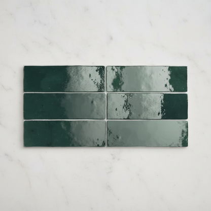 Artesano Moss Green Wall Tiles 6.5x20cm - Metro Tiles