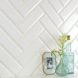 New York Metro Ice White Gloss Wall Tiles - Metro Tiles