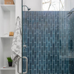 Opal Marine Gloss Wall Tiles 7.5x30cm - Metro Tiles