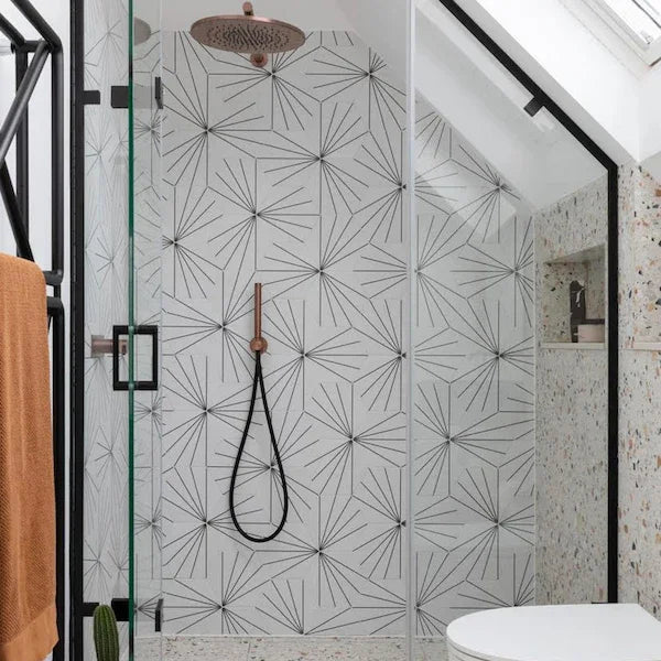 Palm Springs White Hex Tiles 21.5x25cm - Metro Tiles