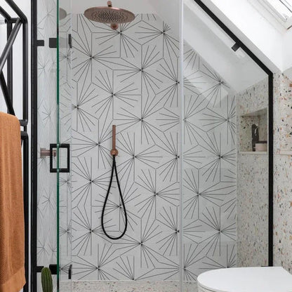 Palm Springs White Hex Tiles 21.5x25cm - Metro Tiles