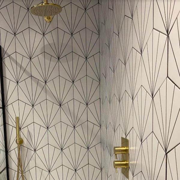 Palm Springs White Hex Tiles 21.5x25cm - Metro Tiles