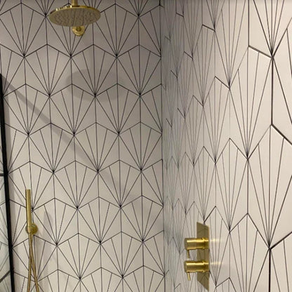 Palm Springs White Hex Tiles 21.5x25cm - Metro Tiles
