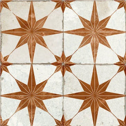 Paprika Orange Star Patterned Tiles - Metro Tiles