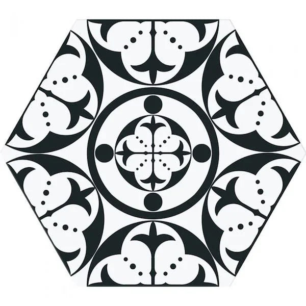 Parisian Ink Black Hexagon Tiles - Metro Tiles