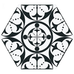 Parisian Ink Black Hexagon Tiles - Metro Tiles
