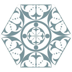 Parisian Med Blue Hexagon Tiles - Metro Tiles