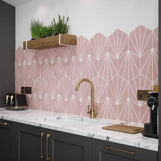 Palm Springs Pink Hexagon Tiles 23.2x26.7cm - Metro Tiles