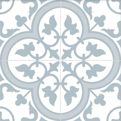Salisbury Powder Blue Patterned Tiles - Metro Tiles