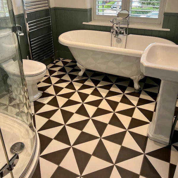 Retro Black Feature Tiles 20x20cm - Metro Tiles