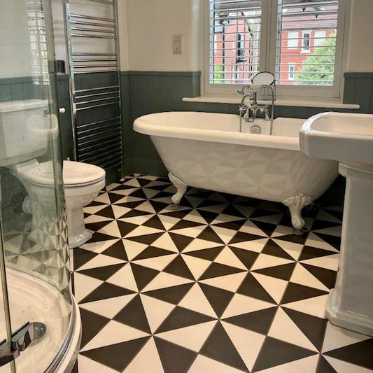 Retro Black Feature Tiles 20x20cm - Metro Tiles