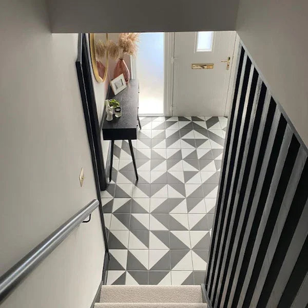 Retro Black Feature Tiles 20x20cm - Metro Tiles