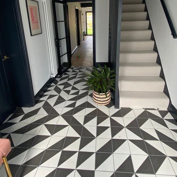 Retro Black Feature Tiles 20x20cm - Metro Tiles