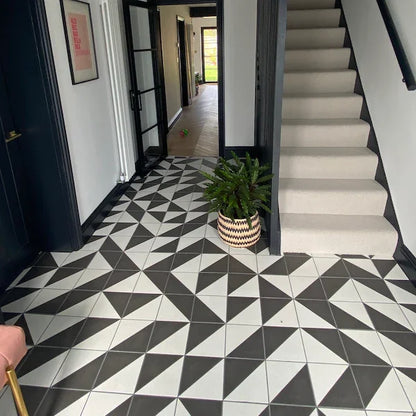Retro Black Feature Tiles 20x20cm - Metro Tiles