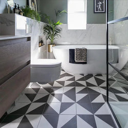 Retro Black Feature Tiles 20x20cm - Metro Tiles