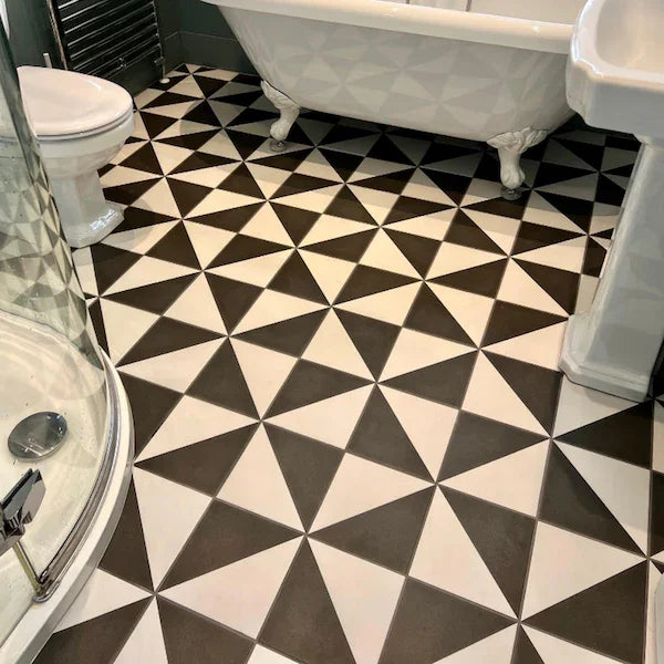Retro Black Feature Tiles 20x20cm - Metro Tiles