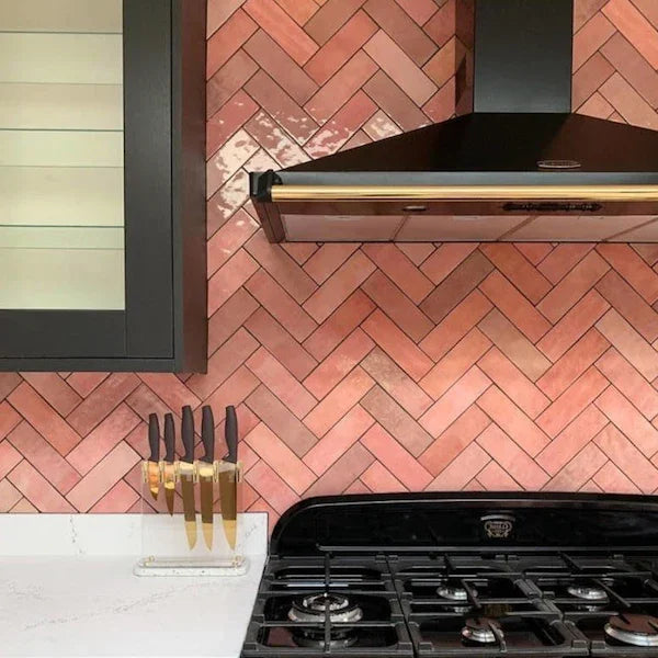 Artesano Rose Mallow Wall Tiles 6.5x20cm - Metro Tiles