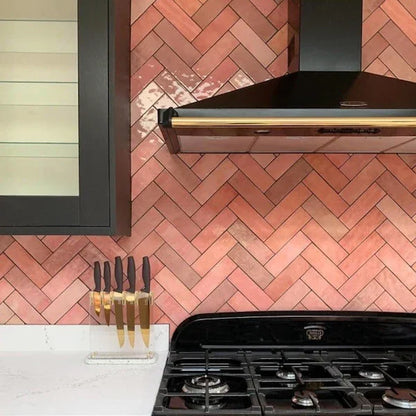 Artesano Rose Mallow Wall Tiles 6.5x20cm - Metro Tiles