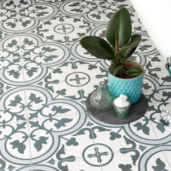 Salisbury Marina Blue Patterned Tiles - Metro Tiles