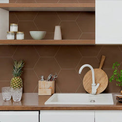 Hexagon Terracotta Matt Wall And Floor Tiles 23x27cm - Metro Tiles