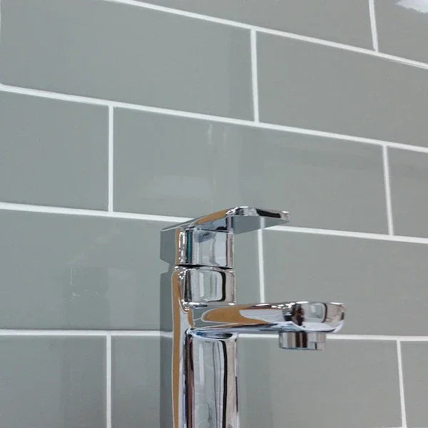 Urban Metro Grey Gloss Flat 10x30cm - Metro Tiles
