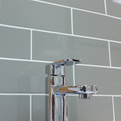 Urban Metro Grey Gloss Flat 10x30cm - Metro Tiles