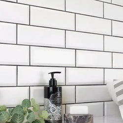 Brick Metro XL White Gloss Wall Tiles 10x30cm - Metro Tiles
