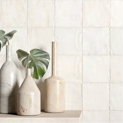 Zellige Pearl Matt Wall Tiles 10x10cm - Metro Tiles
