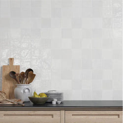 Zellige Pearl Gloss Wall Tiles 10x10cm - Metro Tiles